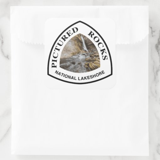 Pictured Rocks National Lakeshore Square Sticker | Zazzle