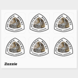 Pictured Rocks National Lakeshore Square Sticker | Zazzle