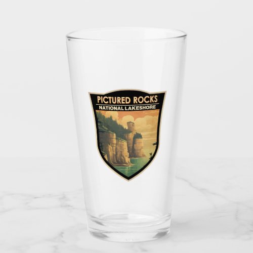 Pictured Rocks National Lakeshore Travel Vintage Glass