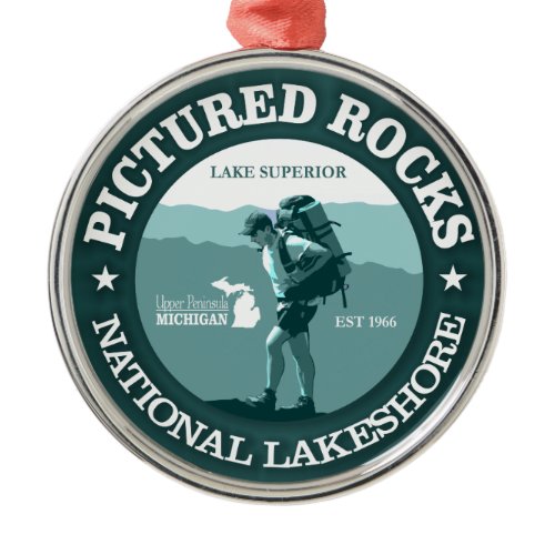 Pictured Rocks NP Metal Ornament