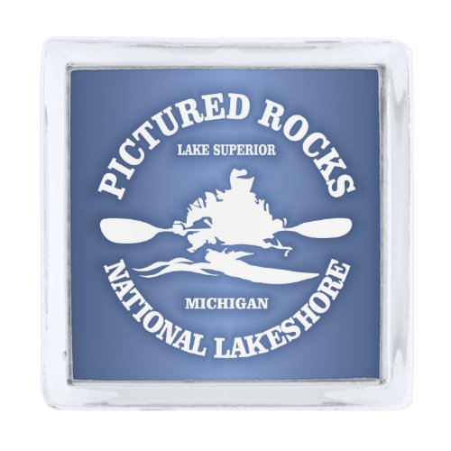 Pictured Rocks rd Silver Finish Lapel Pin