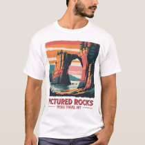 Pictured Rocks – Vintage Travel Poster Art