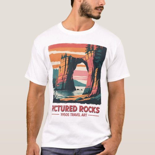 Pictured Rocks – Vintage Travel Poster Art
