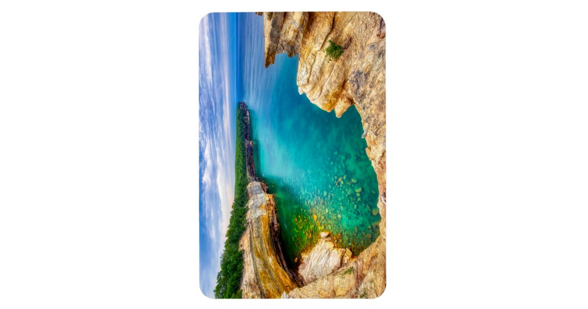 Pictured Rocks Vista Photo Print Magnet | Zazzle