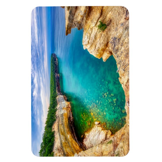 Pictured Rocks Vista Photo Print Magnet (Vertical)