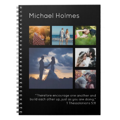 Pictures Name Bible Verse _ Cute Couple Notebook