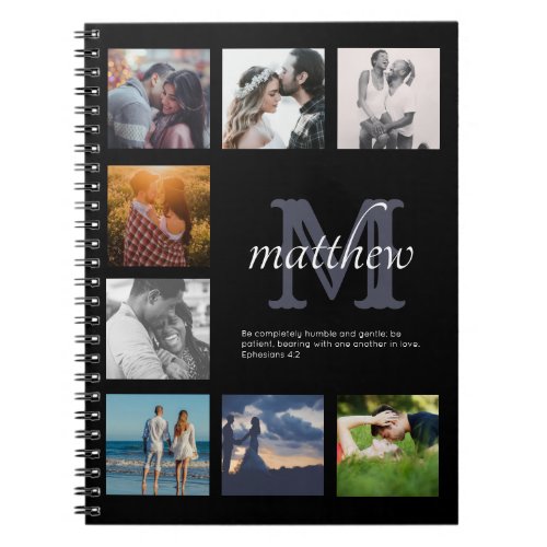 Pictures Name Initial Bible Verse_ Cute Couples Notebook