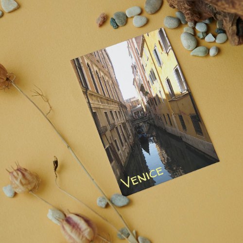 Picturesque Alley in Venice Italy with Gondola Postcard