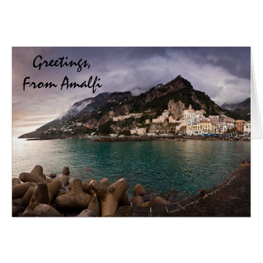 Picturesque Amalfi Coast, Italy Seaside Town (Front Horizontal)