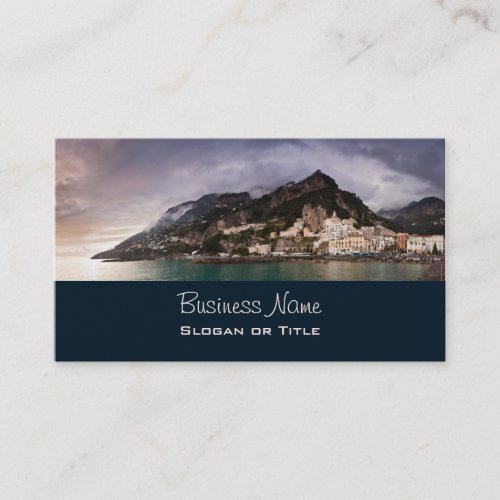 Picturesque Amalfi Coast Italy Seaside Town Business Card