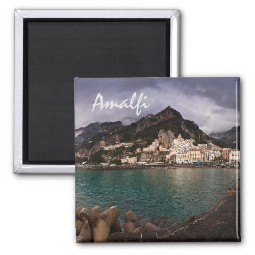 Picturesque Amalfi Coast Italy Seaside Town Magnet