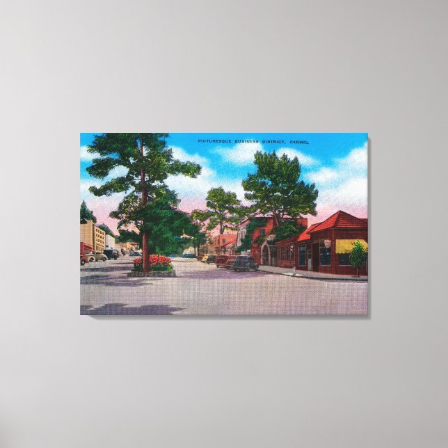 Picturesque Business District, Carmel Canvas Print (Front)