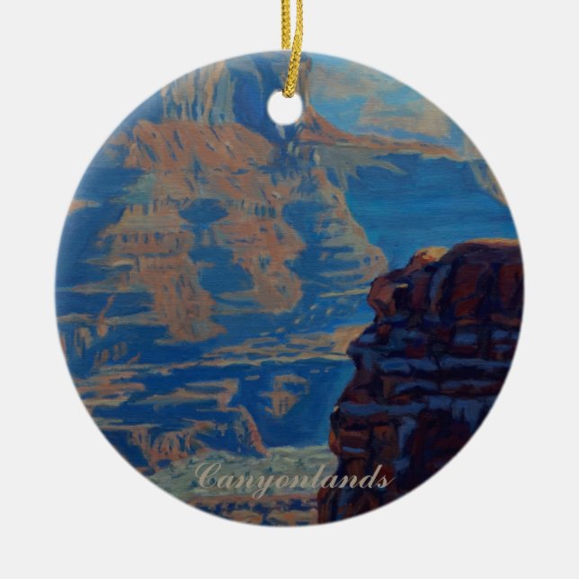 Picturesque Canyonland National Park View Ceramic Ornament (Front)