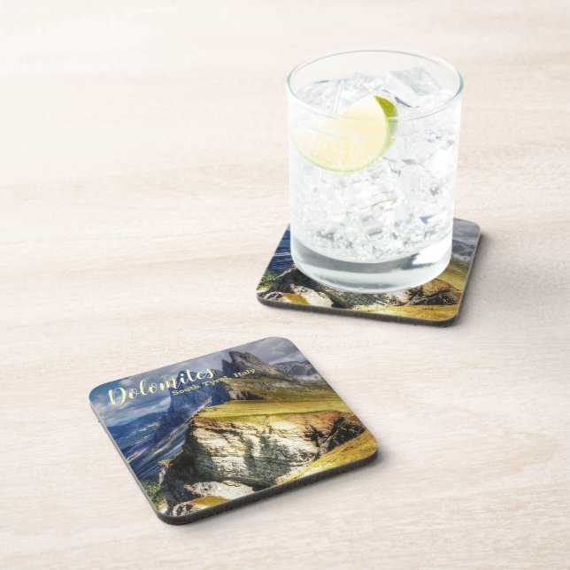 Picturesque Dolomites South Tyrol Italy Beverage Coaster (Right Side)