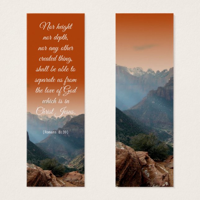 Picturesque Elegant Spiritual Bible Verse Bookmark (Front & Back)