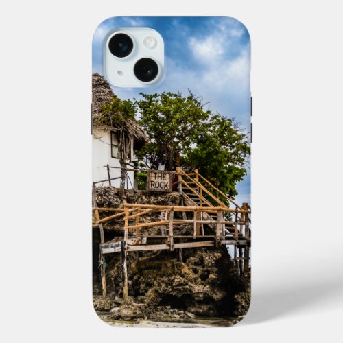 Picturesque house on a tropical coral outcrop iPhone 15 plus case