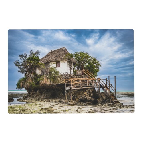Picturesque house on a tropical coral outcrop placemat
