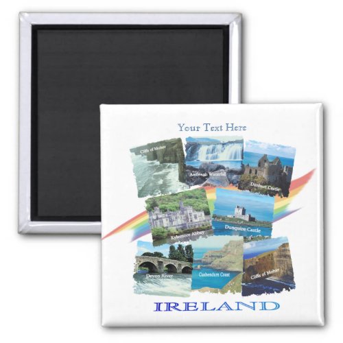 PICTURESQUE IRELAND COLLAGE _ Eight Scenic Designs Magnet