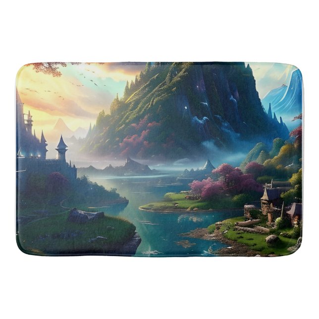 Picturesque Landscape Four Bath Mat (Front)