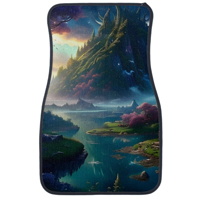 Picturesque Landscape Four Car Floor Mat (Front)