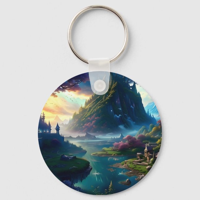 Picturesque Landscape Four Keychain (Front)
