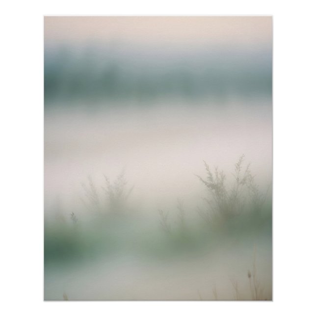 Picturesque Landscape Mist Nature Background Art Poster (Front)