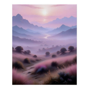 Picturesque Landscape Poster Background Wallpaper 