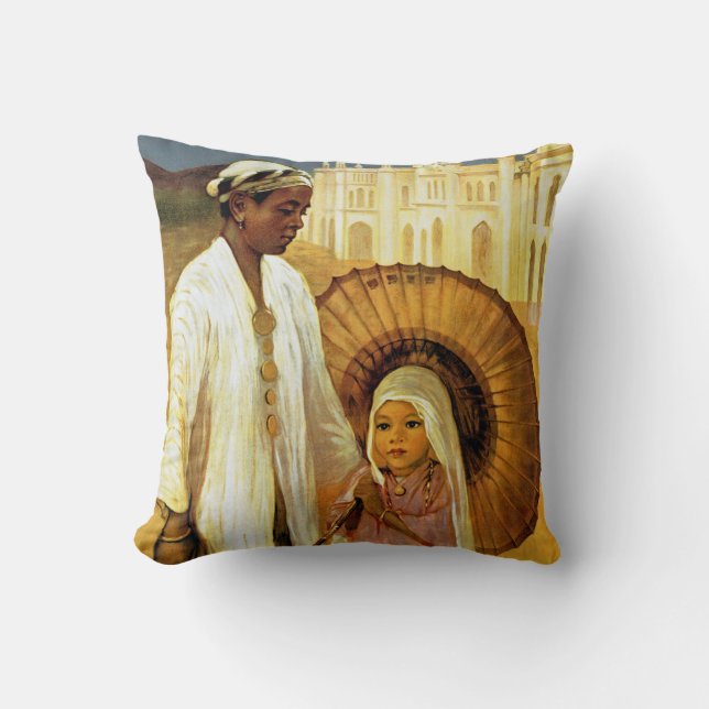 Picturesque Malaya Throw Pillow (Front)