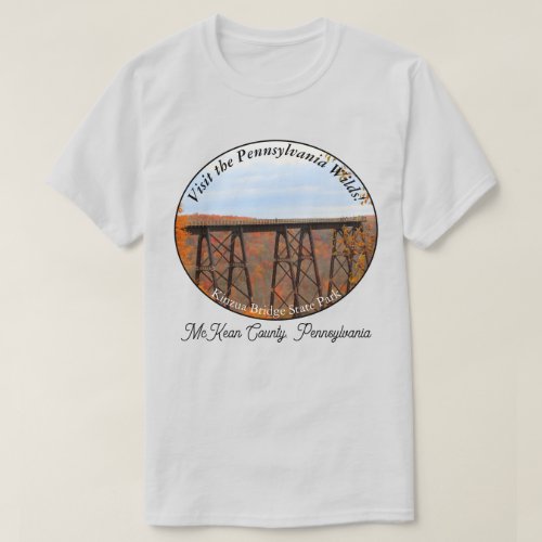 Picturesque PA Wilds Souvenir Kinzua Bridge LT T_Shirt