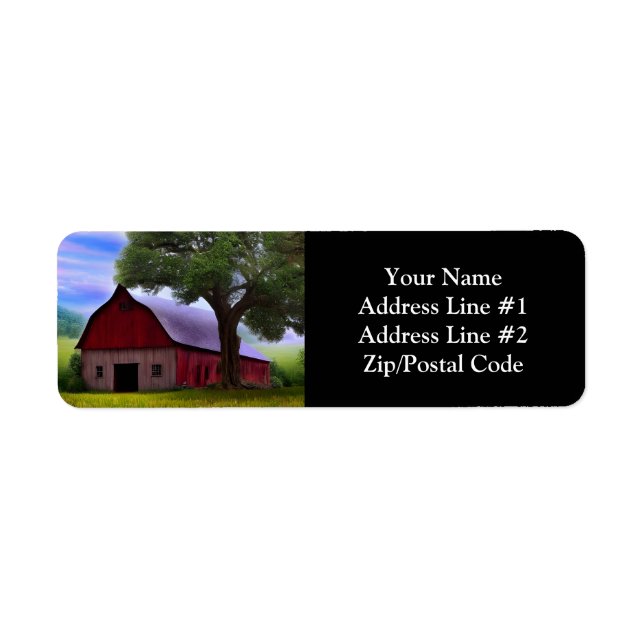 Picturesque Rustic Autumn Maple Leaves Label (Front)