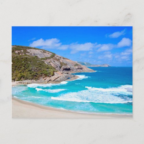 Picturesque Seascape Gentle Waves Rocks Ocean Postcard