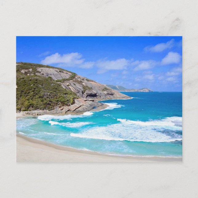Picturesque Seascape Gentle Waves Rocks Ocean Postcard (Front)