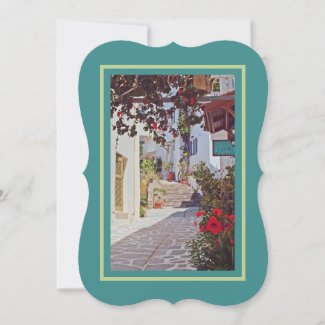 PICTURESQUE SIDE STREET IN GREECE/FRIENDS
