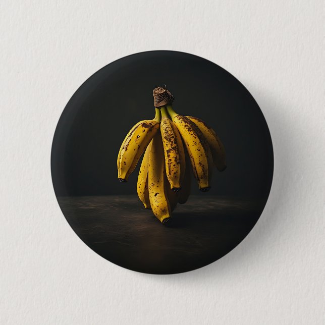 Picturesque Standing Bananas Button (Front)