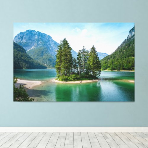 Picturesque View of Beautiful Mountain Lake Canvas Print