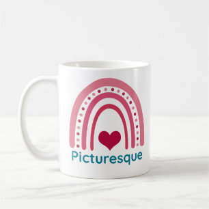Picturesque Viva Magenta Boho Rainbow Coffee Mug