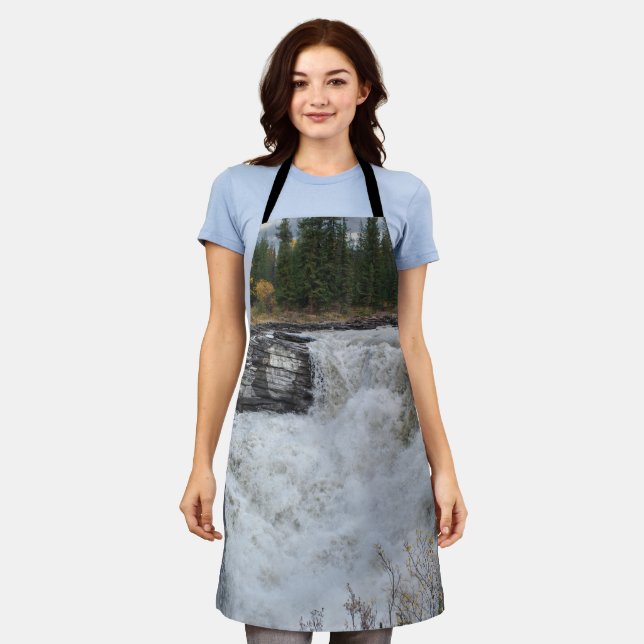 Picturesque Waterfall, Canadian Athabasca Falls Apron (Worn)