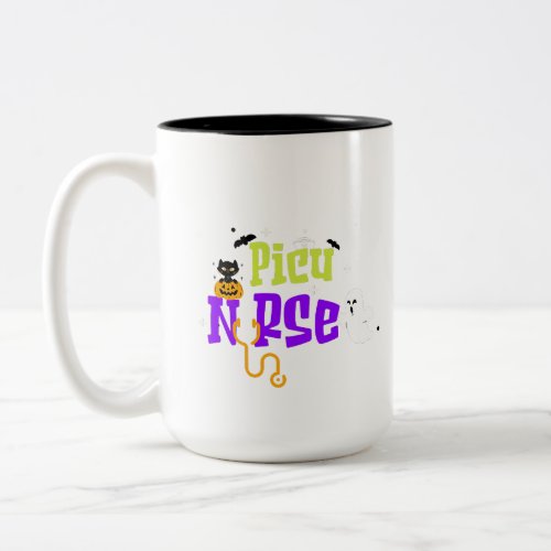 PICU Nurse Halloween Pediatric ICU Black Cat Mug
