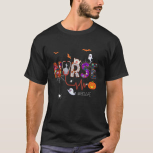 Picu Nurse Pediatric Icu Nursing Scary Halloween C T-Shirt