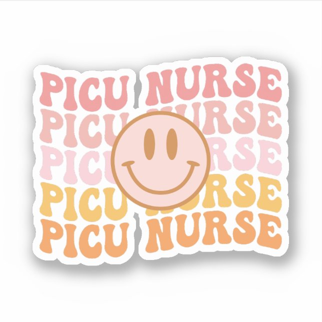 PICU Nurse, Pediatric Intensive Care Unit Nursing Sticker (Front)