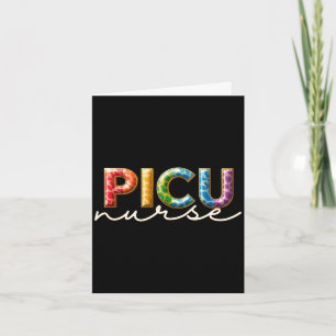 Picu nurse pediatric nursing giraffe print pattern card