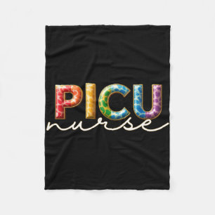 Picu nurse pediatric nursing giraffe print pattern fleece blanket