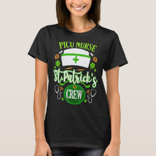 Picu Nurse St Patrick S Day Crew Shamrock Matching T-Shirt