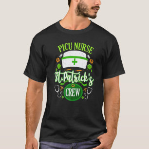 Picu Nurse St Patrick S Day Crew Shamrock Matching T-Shirt