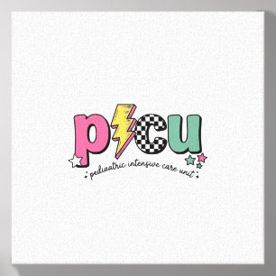 PICU Pediatric Intensive Care Unit Nurse Shirt_1 Canvas Photo Tile