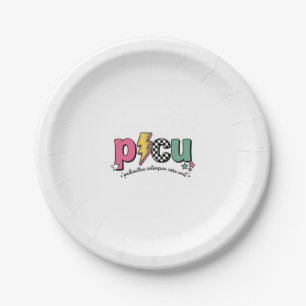 PICU Pediatric Intensive Care Unit Nurse Shirt_1 Paper Plates
