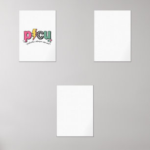 PICU Pediatric Intensive Care Unit Nurse Shirt_1 Wall Art Sets