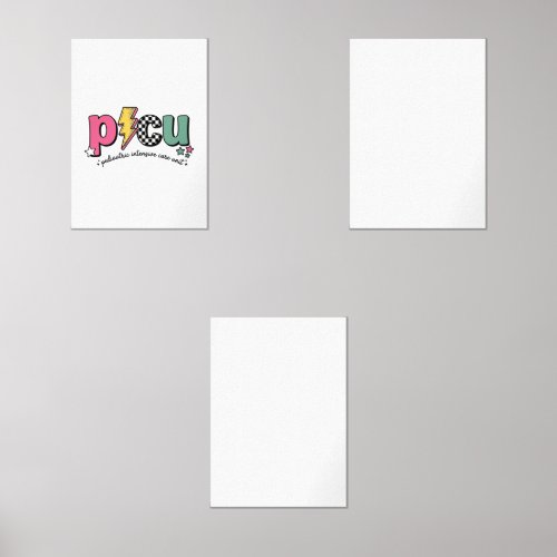 PICU Pediatric Intensive Care Unit Nurse Shirt_1 Wall Art Sets