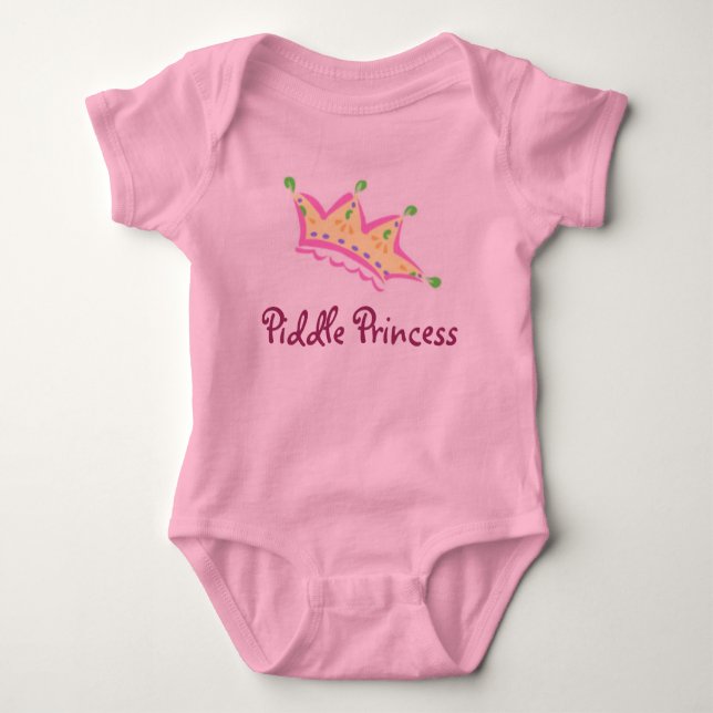 Piddle Princess Crown, Piddle Princess Baby Bodysuit (Front)