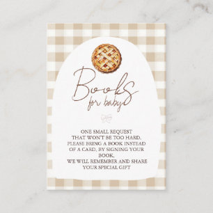 Pie Baby Shower Books for Baby Enclosure Card